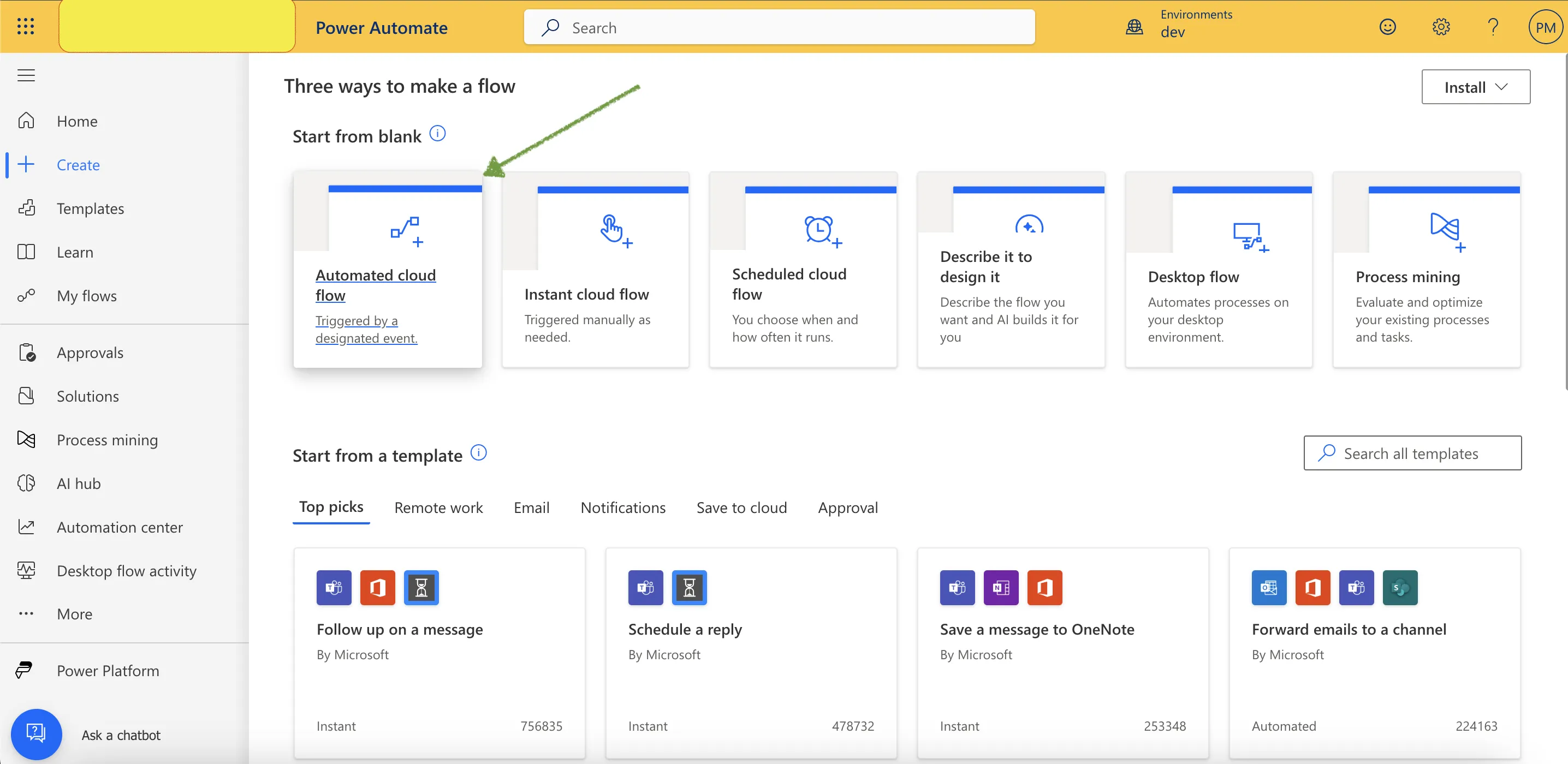 Automate Cloud Flow